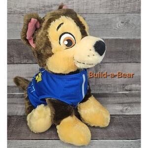 Build-A-Bear Workshop BAB Paw Patrol CHASE Plush Stuffed Animal Dog With Shirt